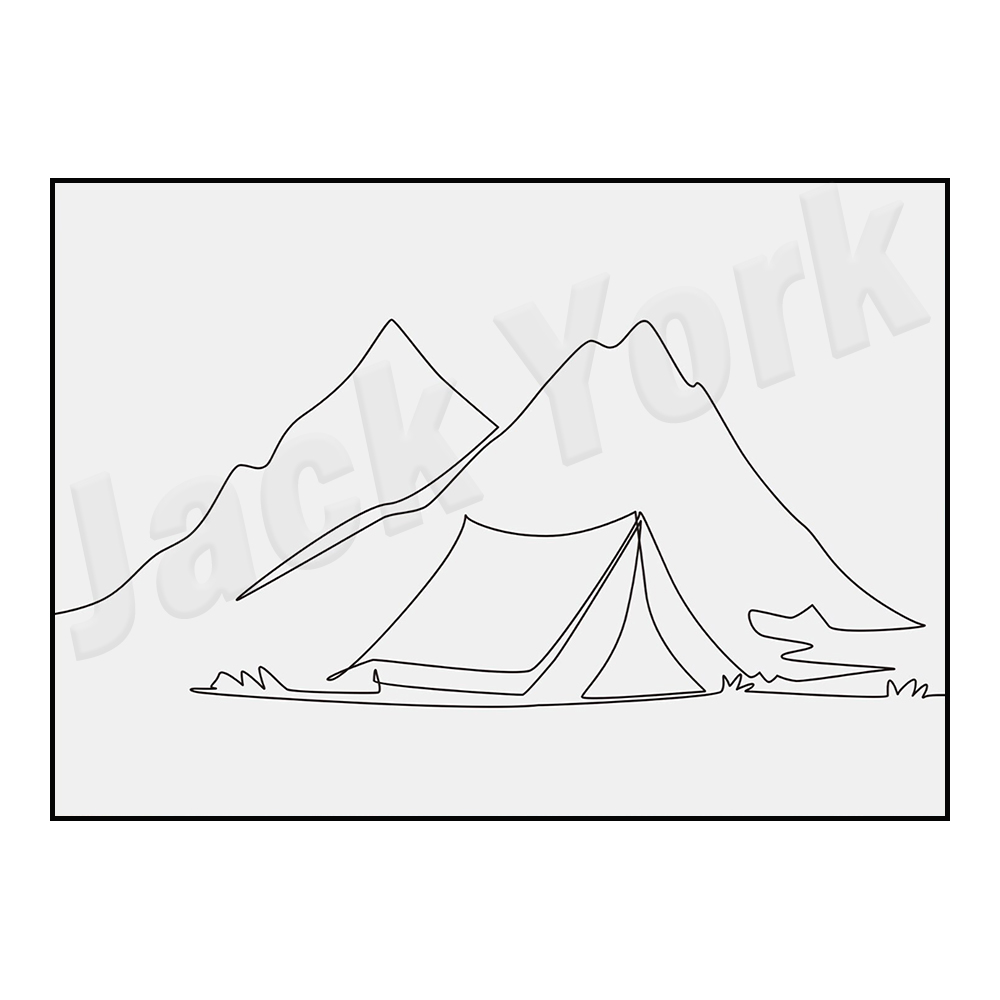 Hiking poster, minimalist tent - đánh giá và giá Outdoor Adventure York